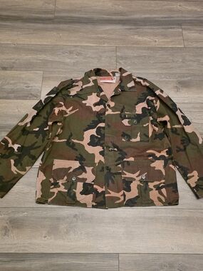 Authentic Vtg Winchester Camo Field Shirt Jacket Button Up Hunting Canvas Large